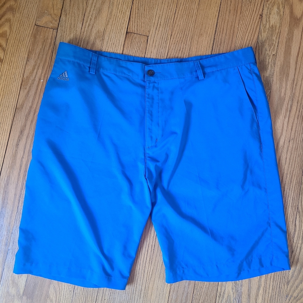 Adidas Blue Climalite Golf Shorts Lightweight Bright